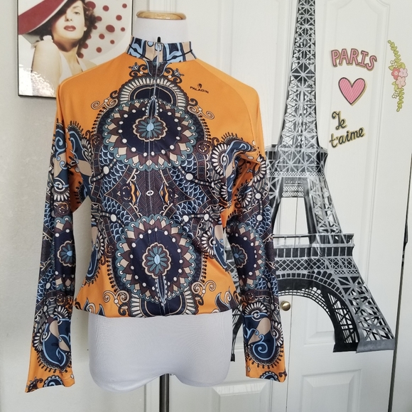 Paladin Cyling Multicolor  Orange Design Jacket size Medium - Picture 2 of 7
